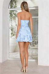 Style Files Strapless Mini Dress Blue