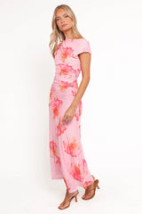 Talyne Maxi Dress - Pink Floral